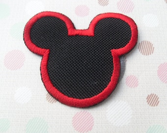 Mickey Mouse opstrijkbare patch, silhouetpatch, kleine patch, appliqué opstrijken/naaien