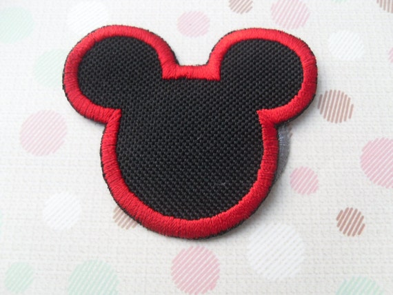 Mickey Mouse Iron on Patch, Silhouette Patch, Small Patch, Iron On/sew  Applique 