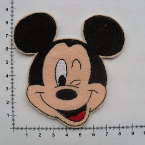 Mickey Mouse iron on patch, Mickey patches,  Iron on Embroidery Patch
