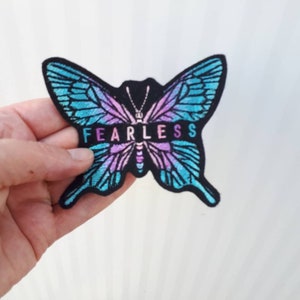 Fearless Flight Butterfly Embroidery Patch For Jackets, Backpacks, Jeans, Kids and Adults