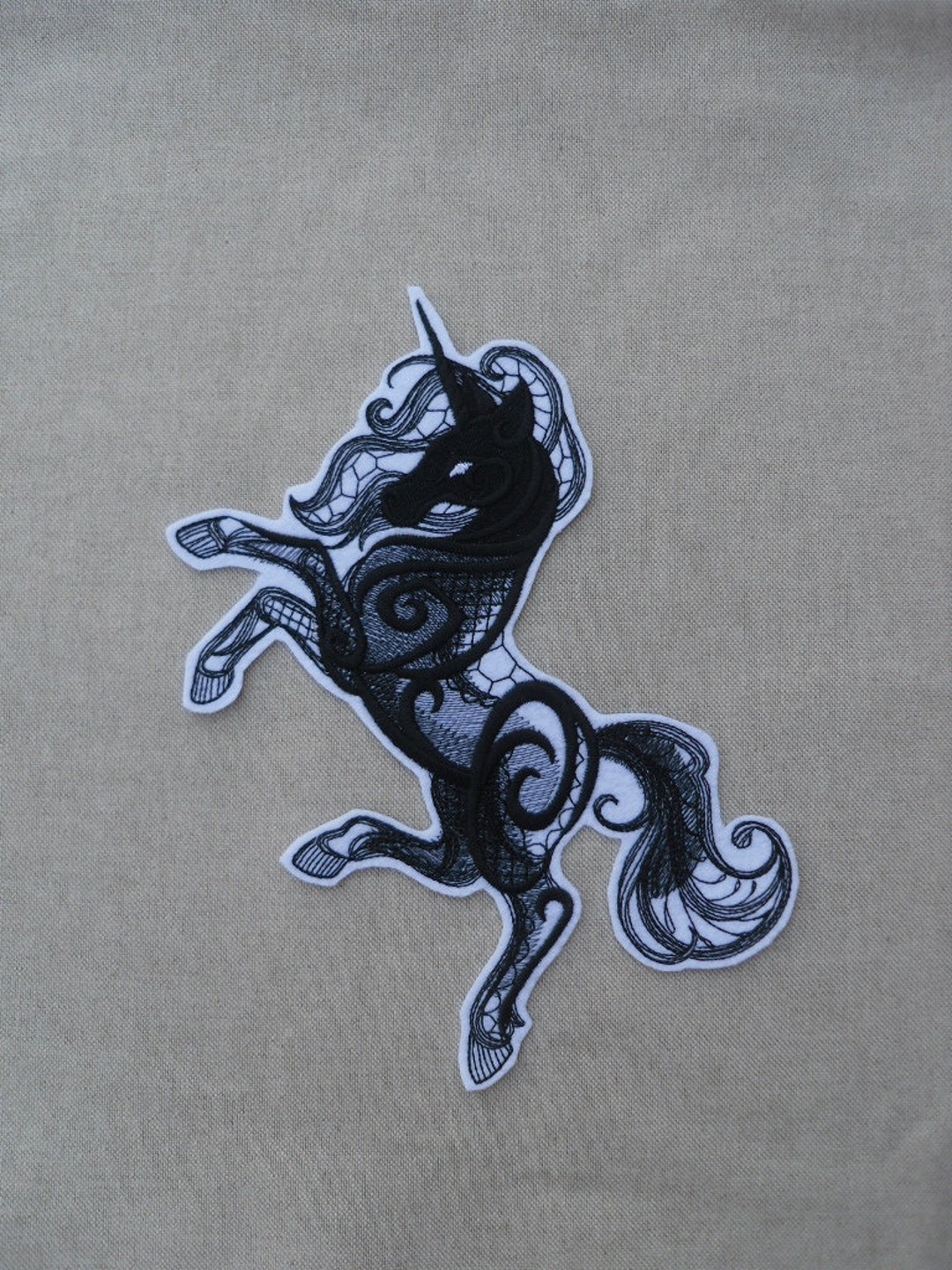 Unicorn Logo Custom Embroidered Patches With Iron On Backing For Clothing