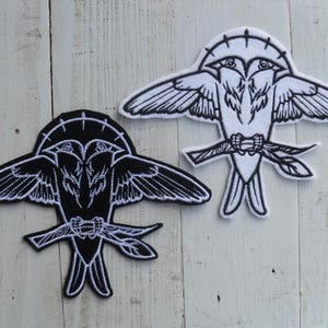 Two-headed Bird patches  Mystique - Bird patch  Iron on Patch Two-headed Bird