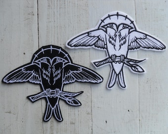 Two-headed Bird patches  Mystique - Bird patch  Iron on Patch Two-headed Bird