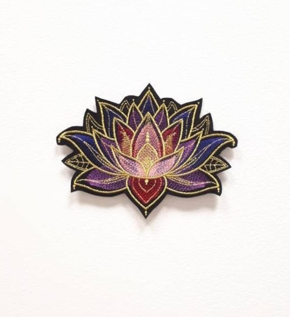 Lotus Flower Patch - Iron-On or Hook & Loop