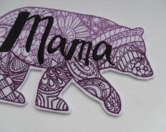 Mama Bear iron on patch Sweet Mama Bear patch Iron on Mama Bear Jacket Patches for jackets Mom bear Baby  bear Dad bear patches