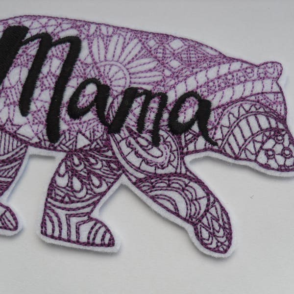 Mama Bear hierro en parche Sweet Mama Bear parche Hierro en Mama Bear Jacket Parches para chaquetas Mamá oso Bebé oso Papá oso parches