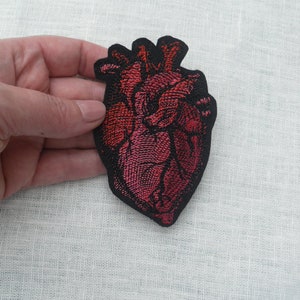 Anatomical Heart Iron on Patch Human Heart Embroidery - Etsy