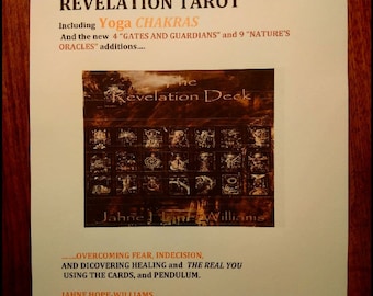 REVELATION TAROT the workbook,  including Chakras, Gates and Guardians and Nature's Oracles