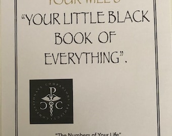 YOUR WILL - 10 Books. Entries to list all the numbers, passwords addresses, socials to run your life when you no longer can.