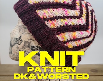 Worsted & DK PATTERN for Dal'Rok - a Terrafibres beanie hat design