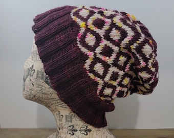 Cappello lavorato a maglia, berretto fatto a mano, cappello di lana, accessorio Terrafibres