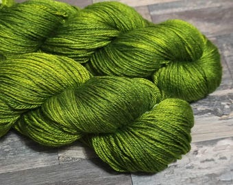 50/50 Silk/Merino Sock Weight Handpainted Yarn, Fingering Yarn - Terrafibres