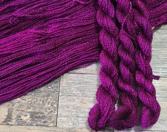 Hand Dyed Wool and Silk Embroidery Thread by Terrafibres, Crewel