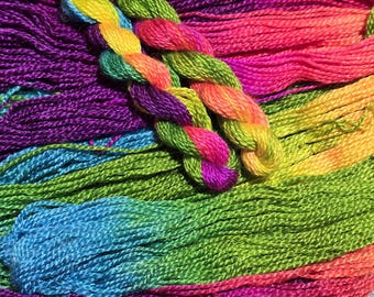 Hand Dyed Wool and Silk Embroidery Thread by Terrafibres, Crewel
