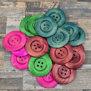 Colorful Buttons, Approx 6cm in Diameter