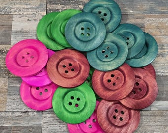 Colorful Buttons, Approx 6cm in Diameter