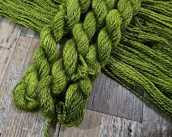 Hand Dyed Wool and Silk Embroidery Thread by Terrafibres, Crewel, UV Reactive