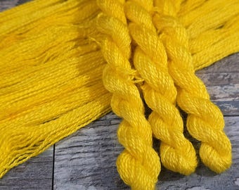 Hand Dyed Wool and Silk Embroidery Thread by Terrafibres