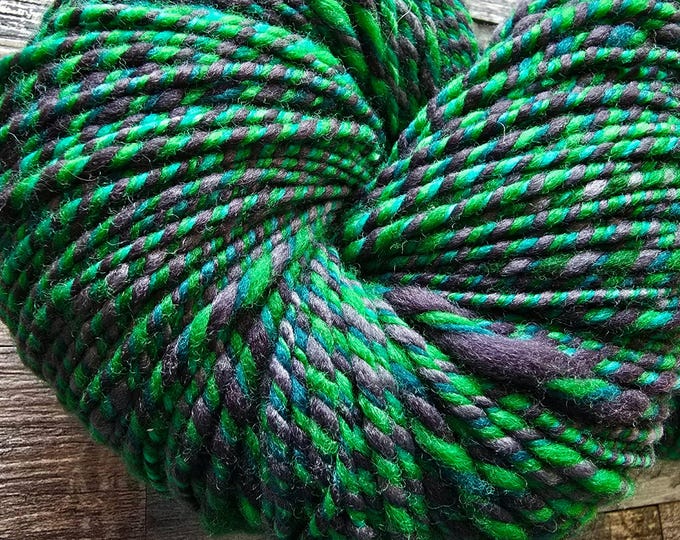 Featured listing image: 267 Yards - Heavy Worsted/Aran Weight - Hand-Spun & Hand-Dyed Fine Merino Yarn, Terrafibres