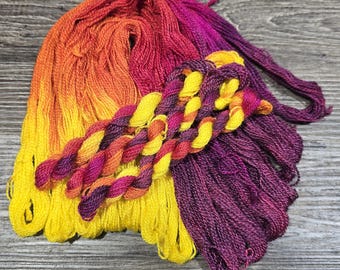 Hand Dyed Wool and Silk Embroidery Thread by Terrafibres