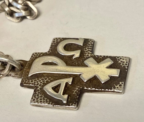 Vtg STERLING CREED Cross and Necklace Alpha Omega… - image 6