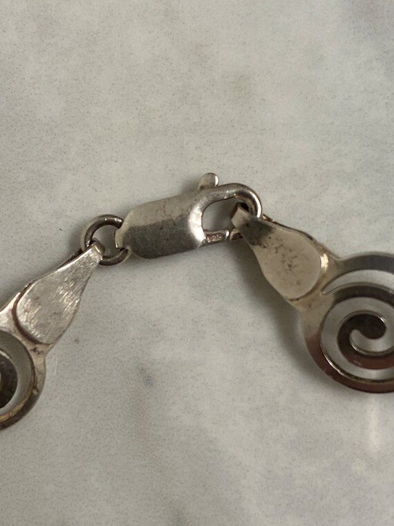 STERLING Bracelet Scroll Design Silver 925 Vintag… - image 7