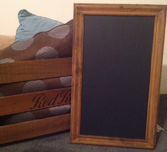 Items similar to Chalkboard 21"x13" Stained Wood Frame on Etsy