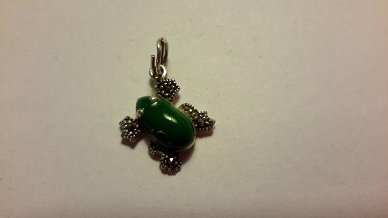 Vintage Sterling Frog Charm ~ Green Enamel Marcasite Frog ~ Frog Prince Charm ~ Frog Bracelet Charm ~ Frog Pendant Charm ~ 3 Dimensional
