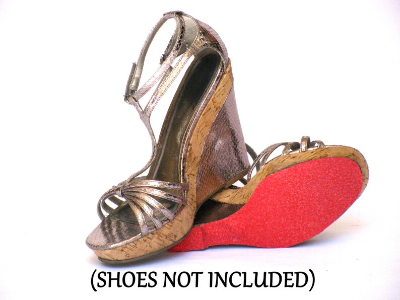 RED Slip Resistant Rubberized Shoe Sole Cover Pads for Flats Etsy