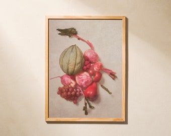 Art photography print of vegetables, fruits and berries. Printed on matte paper of fine art quality.