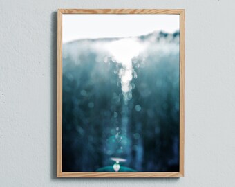 Abstract photography art print of an icy lake in the winter. Printed on matte paper of fine art quality.