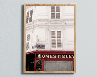 Paris, Photography art print of building in Montmartre, Paris. Printed on matte paper of fine art quality.