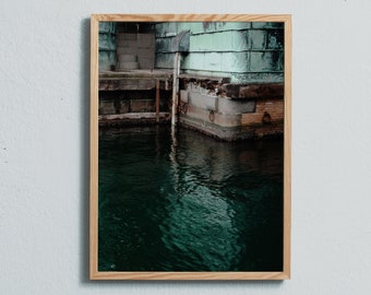 Photography print of photo from under a bridge in Copenhagen , Denmark. Printed on matte paper of fine art quality.