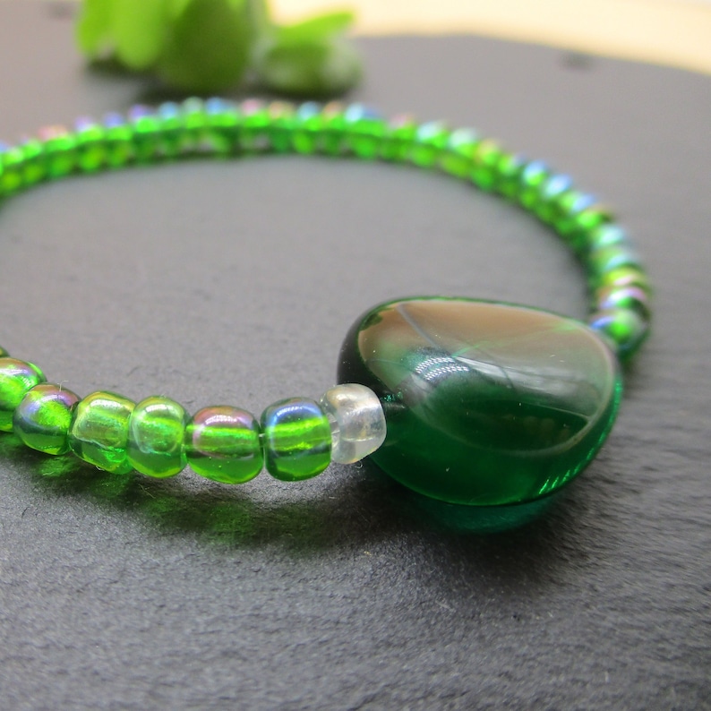 Green Glass Bracelet Adjustable Bracelet BFF Bracelet You/'ve got this Bracelet Every Day Jewelry