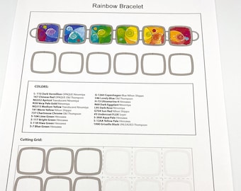 Enamel Color Kit - RAINBOW BRACELET Cloisonne Enamel Project Vitreous Enamel Color Kit- 21 Color of Vitreous Enamels - Sandra McEwen Designs