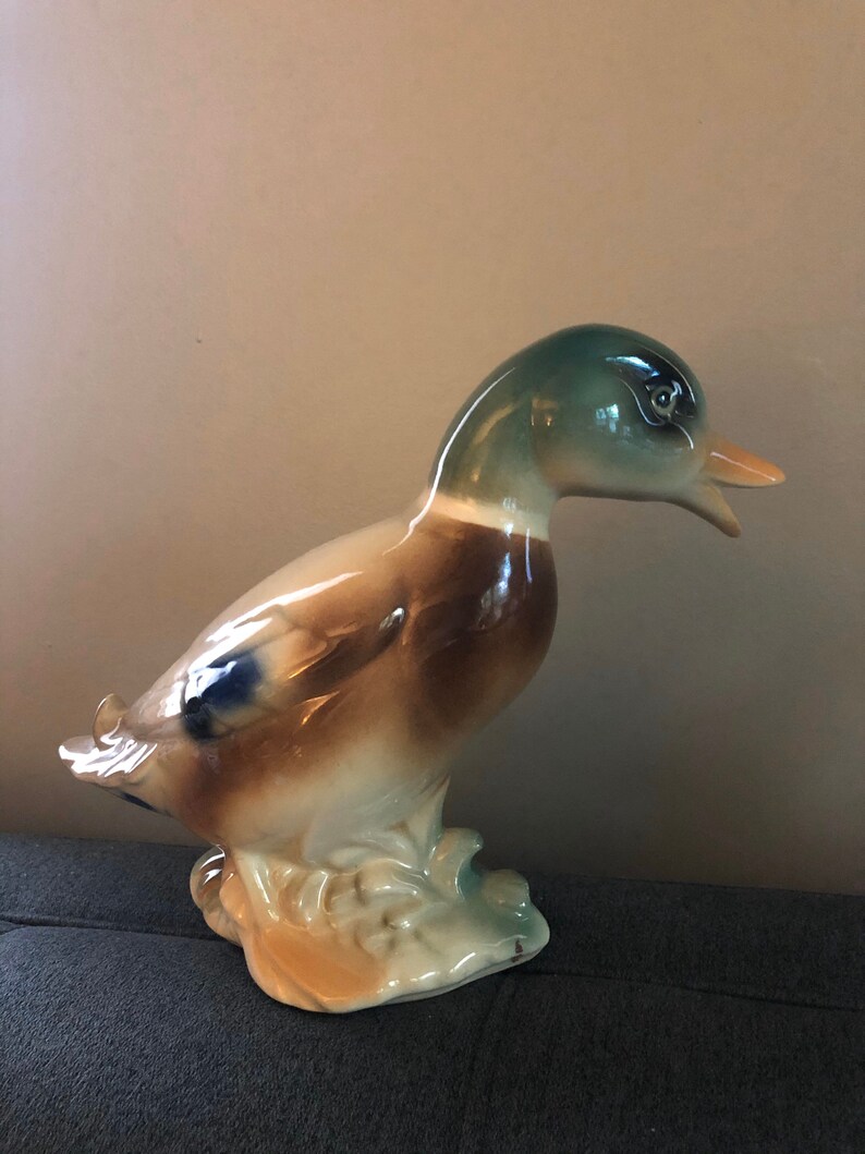 THREE Vintage Ceramic Mallard Duck Decoy Figurine Mid Century Etsy