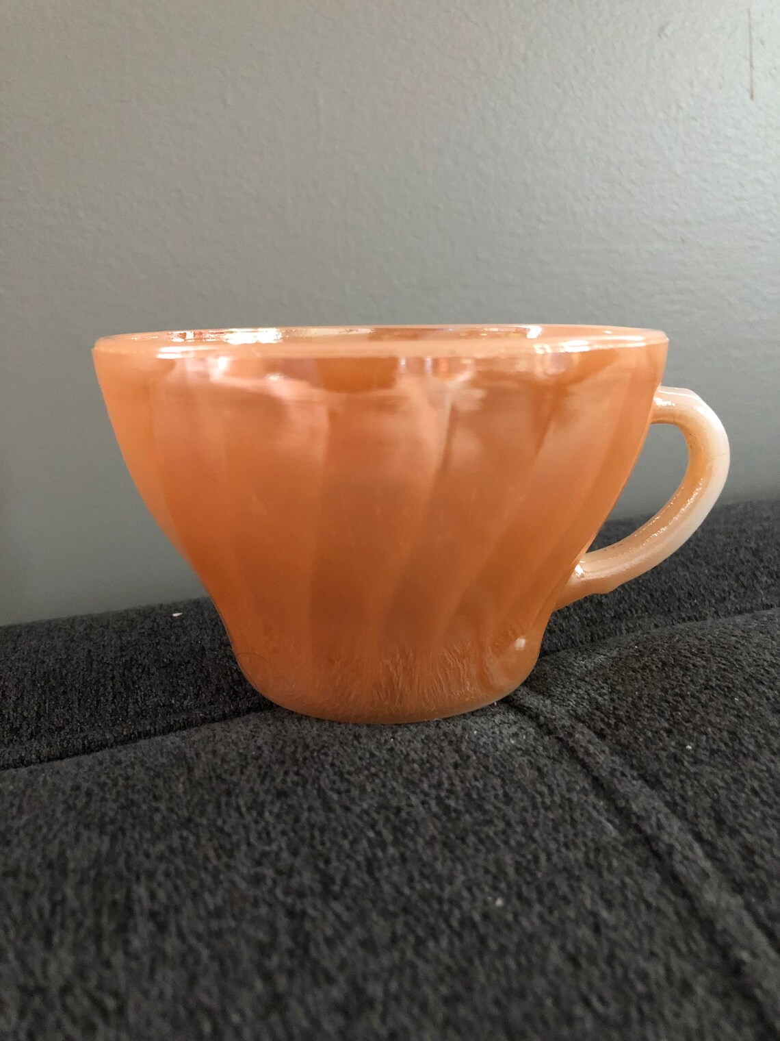 Anchor Hocking Fire King Glass PEACH LUSTRE Luster SWIRL 8 Oz. Etsy