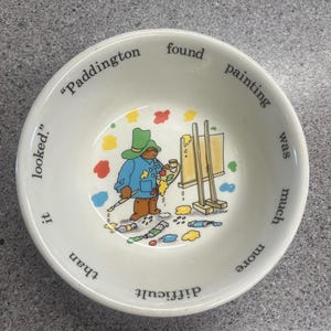 Vintage Coalport Paddington Bear Childs Bowl Painting Ceramic Eden Toys