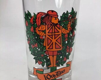 Twelve Days Of Christmas Indiana Glass Tumbler 12 oz Tenth 10th Day ONLY EUC 12
