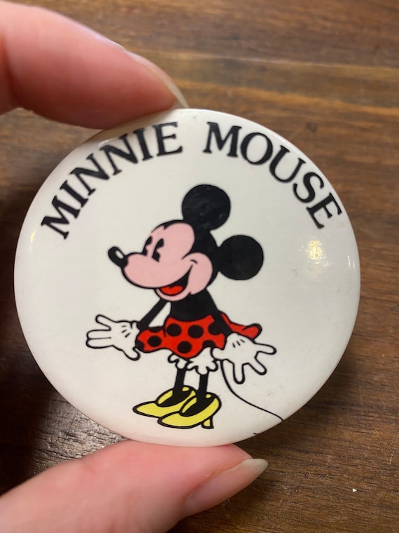 Vintage 1986 Disney Minnie Mouse Pin Pinback Badge - Gem