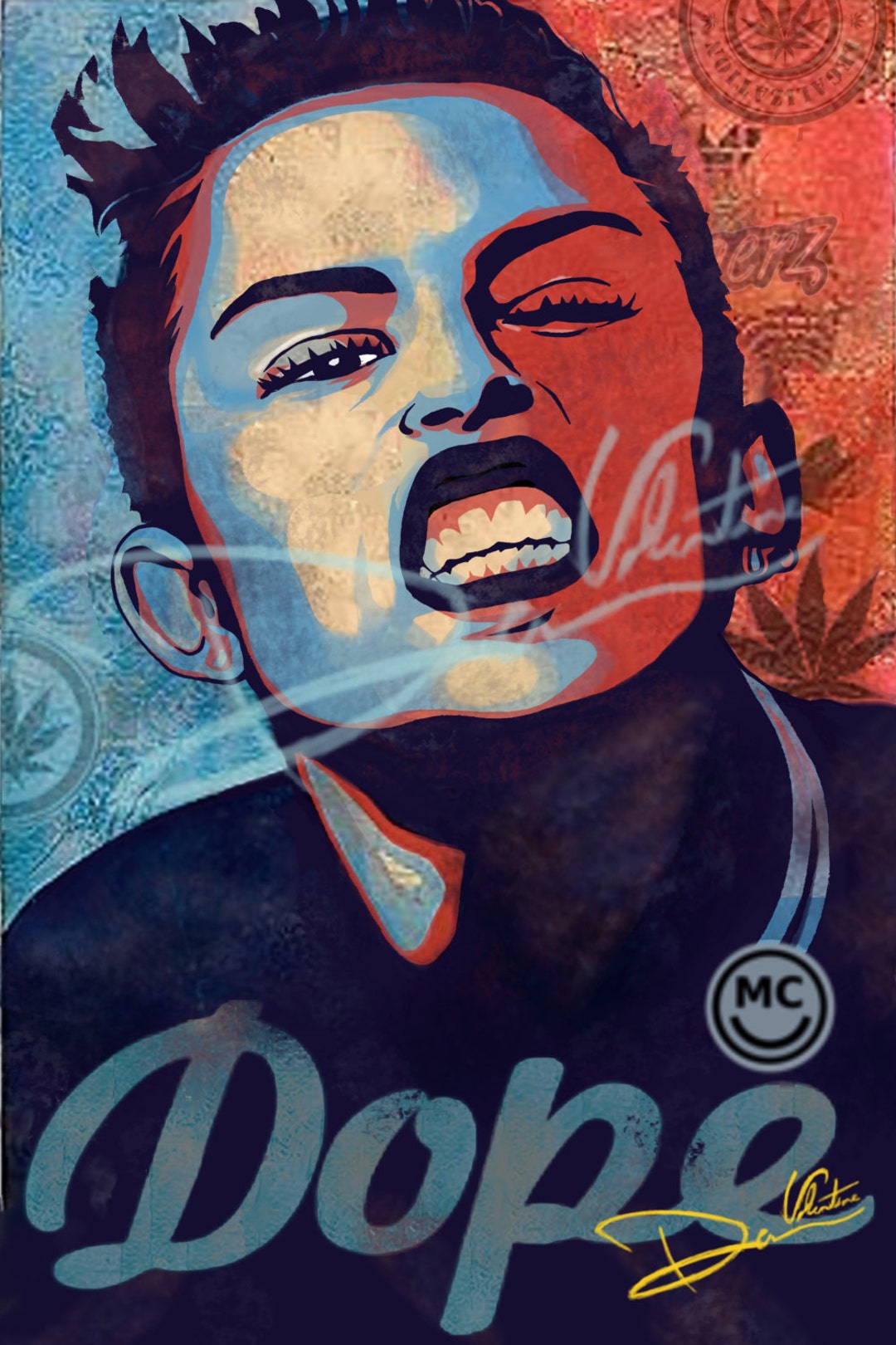 Miley Cyrus Original Painting Poster print - Etsy
