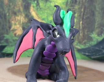 Maleficent inspired hound with sand castle fantasy sculpted figurine