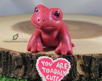 Fantasy love note Valentine toad OOAK artdoll collectable