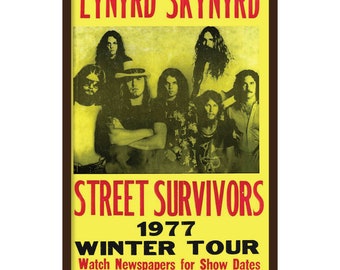 Lynyrd Skynyrd - Street Survivors - 1977 - 14x22 Vintage Style Concert Poster