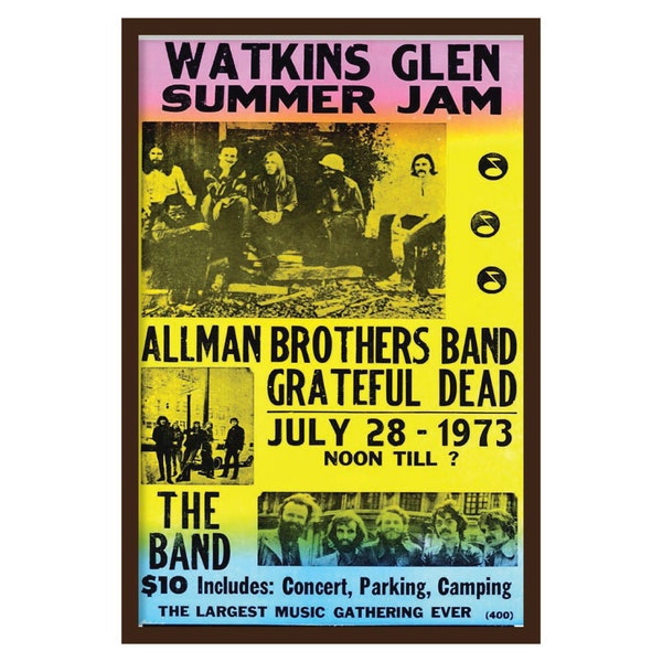 Watkins Glen - 1973 - 14x22 Vintage Style Concert Poster