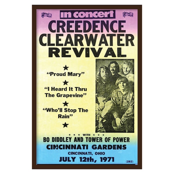 Creedence Clearwater Revival - 1971 - 14x22 Vintage Style Concert Poster