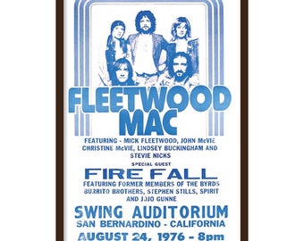 Fleetwood Mac - Fire Fall - 1976 - 14x22 Vintage Style Concert Poster