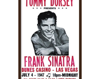 Frank Sinatra - Tommy Dorsey - 1947 - 14x22 Vintage Style Concert Poster