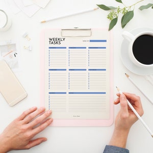Printable Weekly Task List | Printable Task List | Planner Insert ...