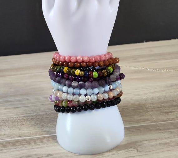 Stackable Gemstone Stretch Bracelets